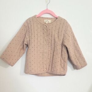 Kids Tan Quilted Jacket